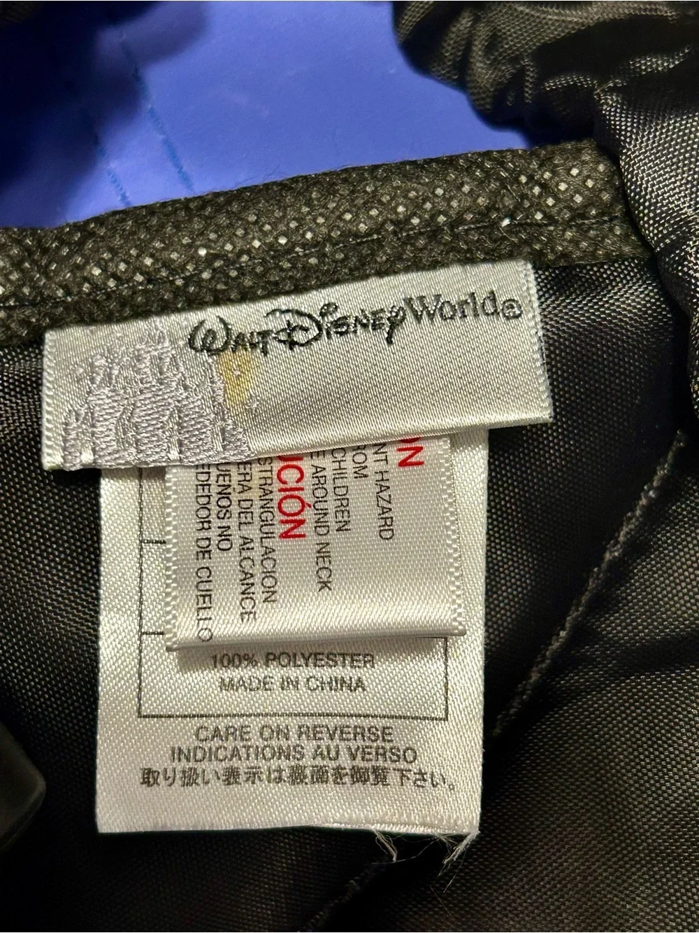 Disney Royal Blue Backpack with Brown Trim